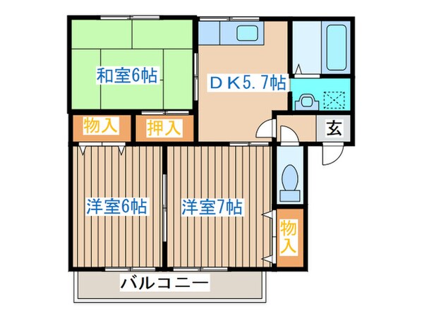 マルベリー・コートⅠの物件間取画像